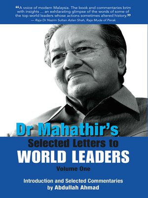 cover image of Dr. Mahathir's Selected Letters to World Leaders, Volume 1